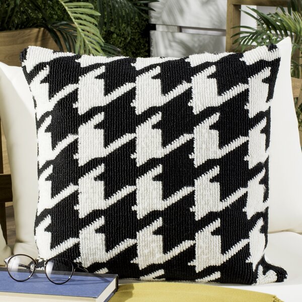 Brayden Studio Bratcher Houndstooth Indoor Outdoor Throw Pillow